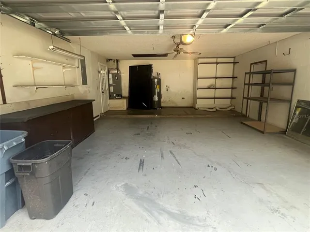 a view of a garage room