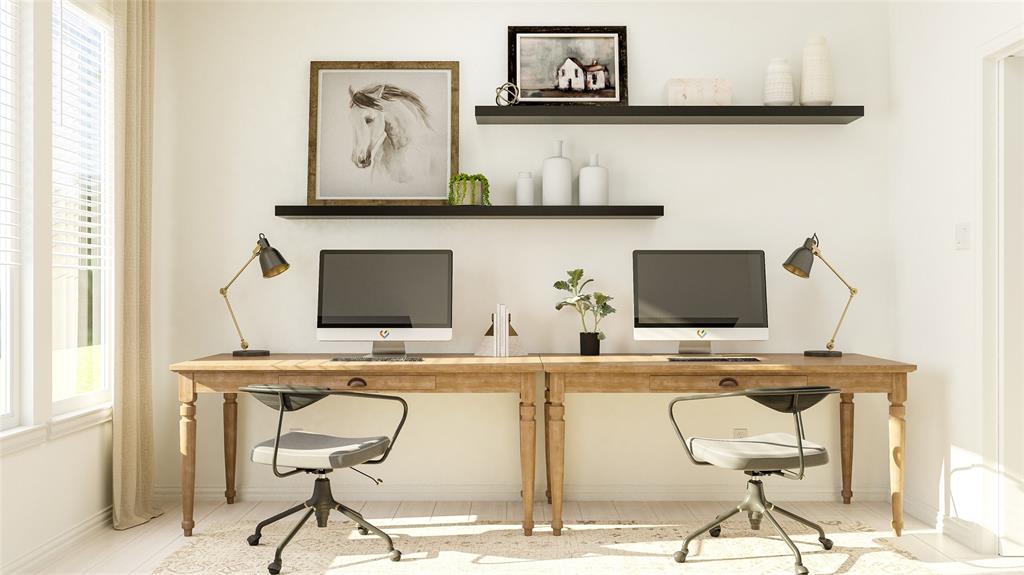 2017 Striker Way Celina, TX 75009 - Photo 6 of 33 a view of a workspace with furniture and wooden floor