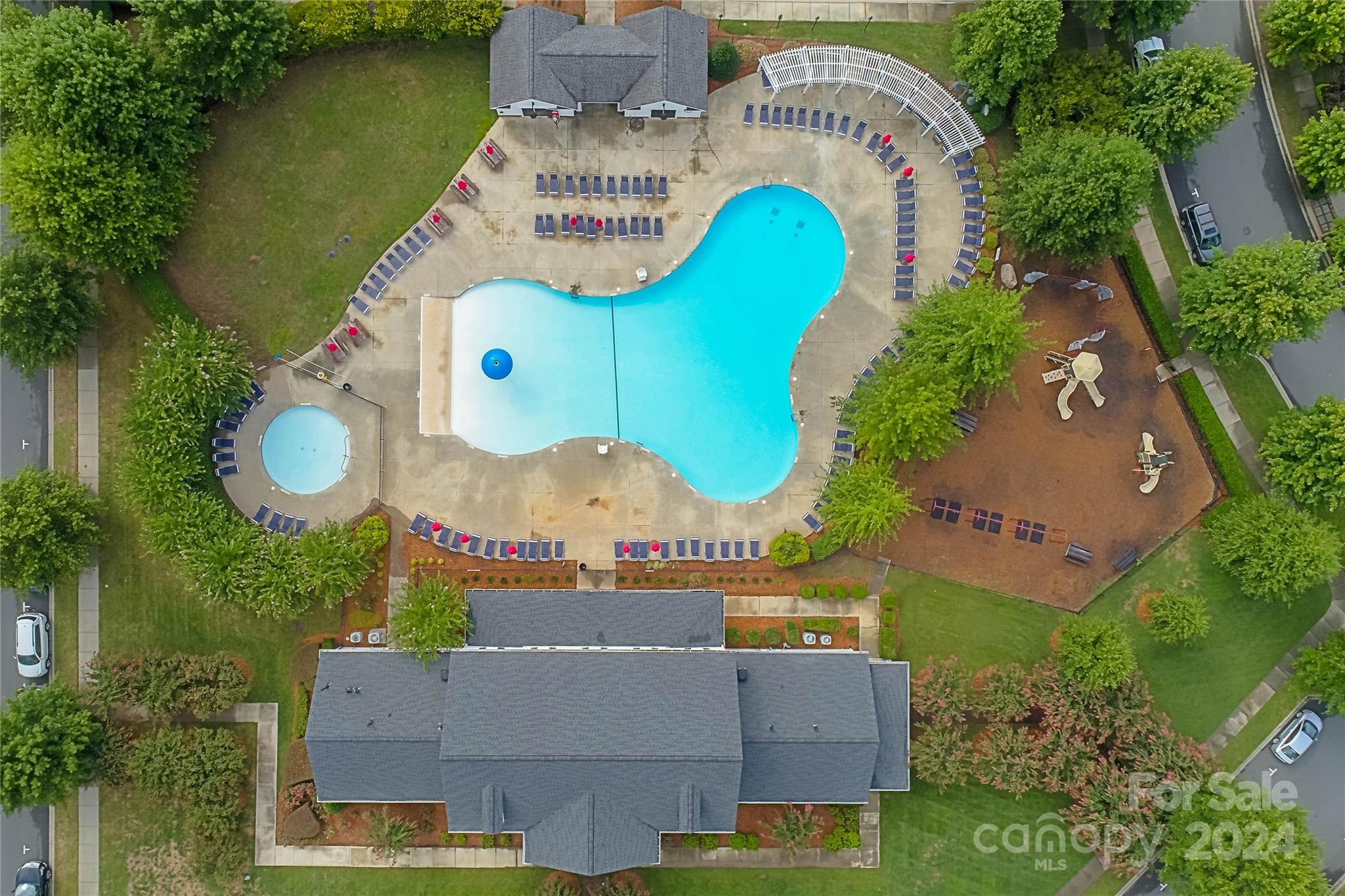 724 Shady Grove Crossing Fort Mill, SC 29708 - Photo 43 of 48 an aerial view of a house with outdoor space swimming pool and outdoor seating