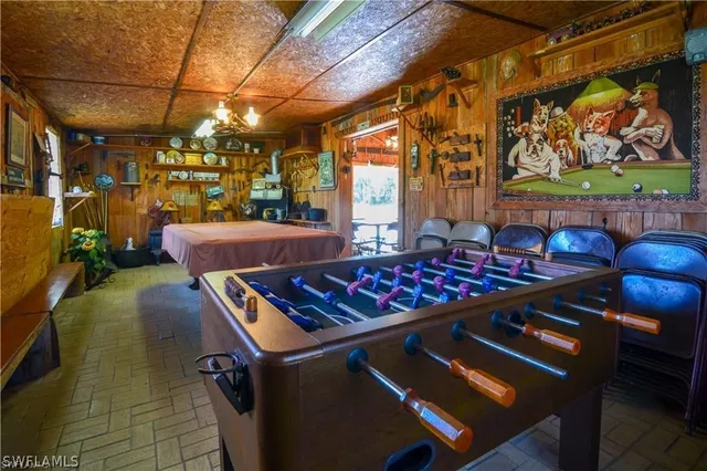 a outdoor space with sitting area