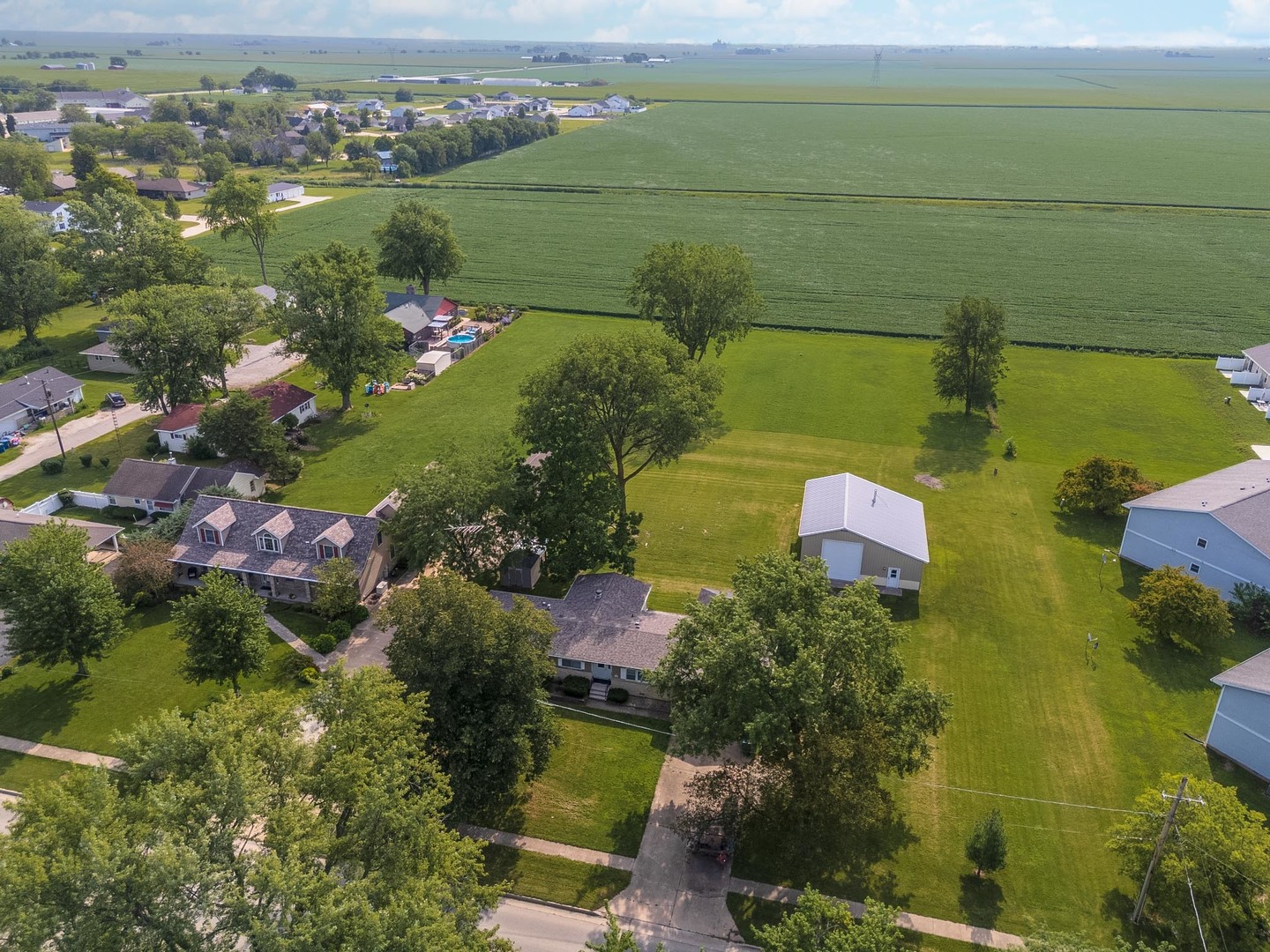 an aerial view of lake residential house with outdoor space