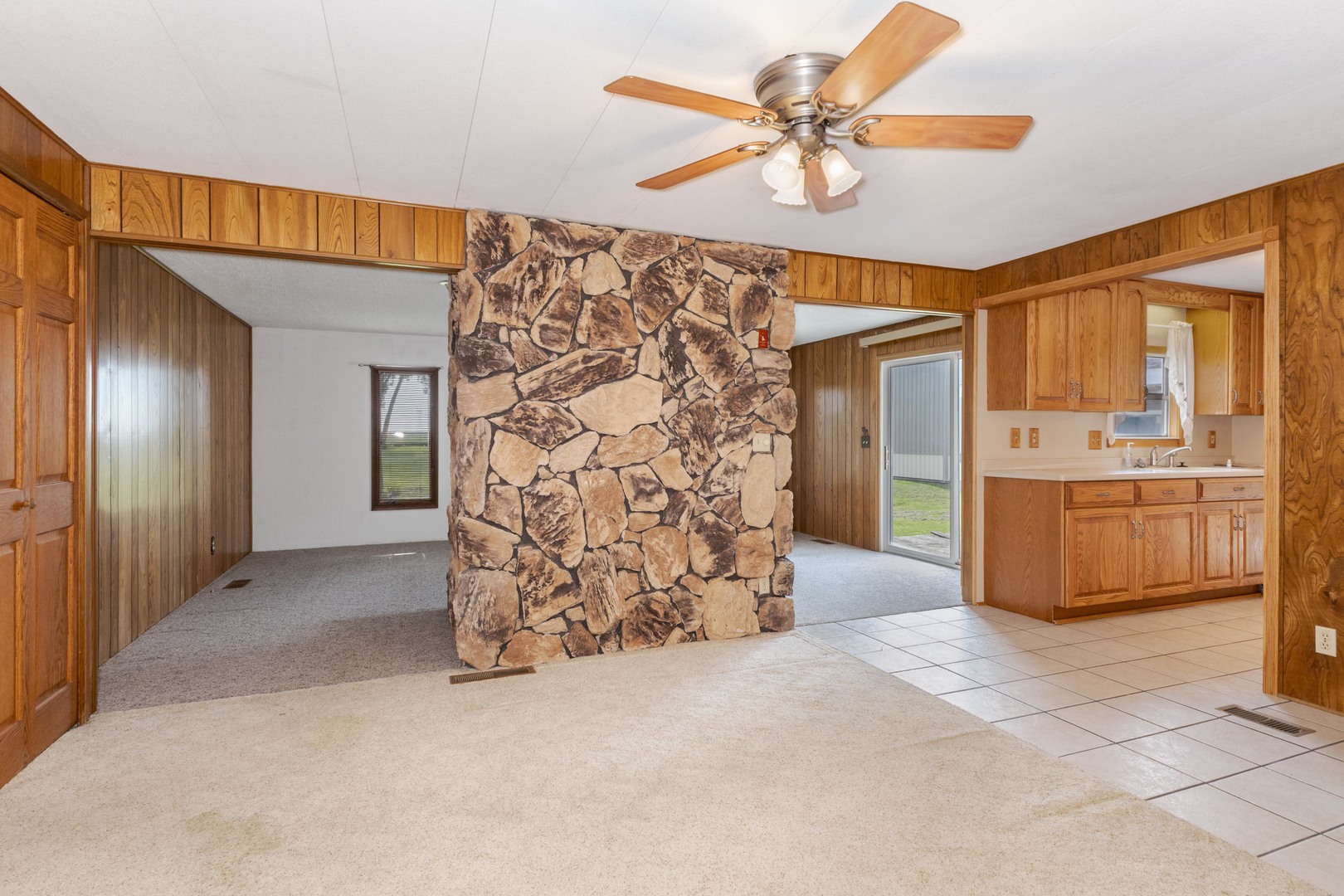 502 South Union Street Dwight, IL 60420 - Photo 23 of 47 a view of a kitchen with a sink and a refrigerator