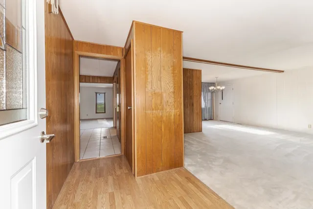 a view of a bathroom with a glass door