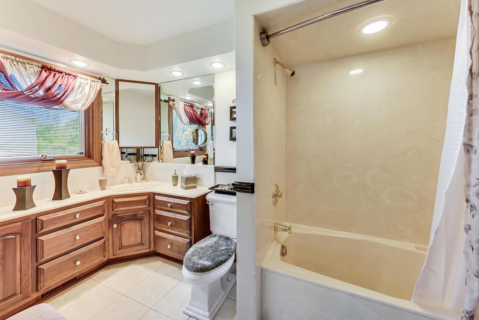 1715 Fremont Road Hoffman Estates, IL 60169 - Photo 18 of 59 a bathroom with a bathtub shower sink vanity and toilet
