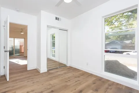 en view interior of the house and wooden floor