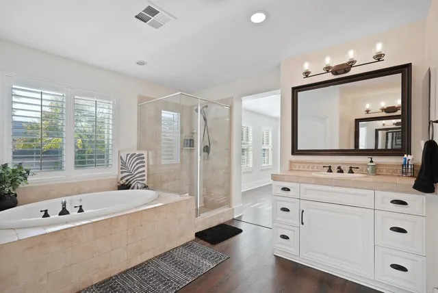 a potted plant in front of a glass door