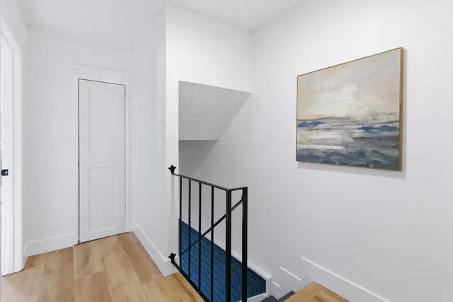 a view of a hallway with entryway