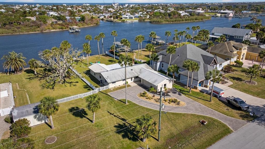 450 Lambert Avenue Flagler Beach, FL 32136 - Photo 37 of 41 an aerial view of a house with a swimming pool