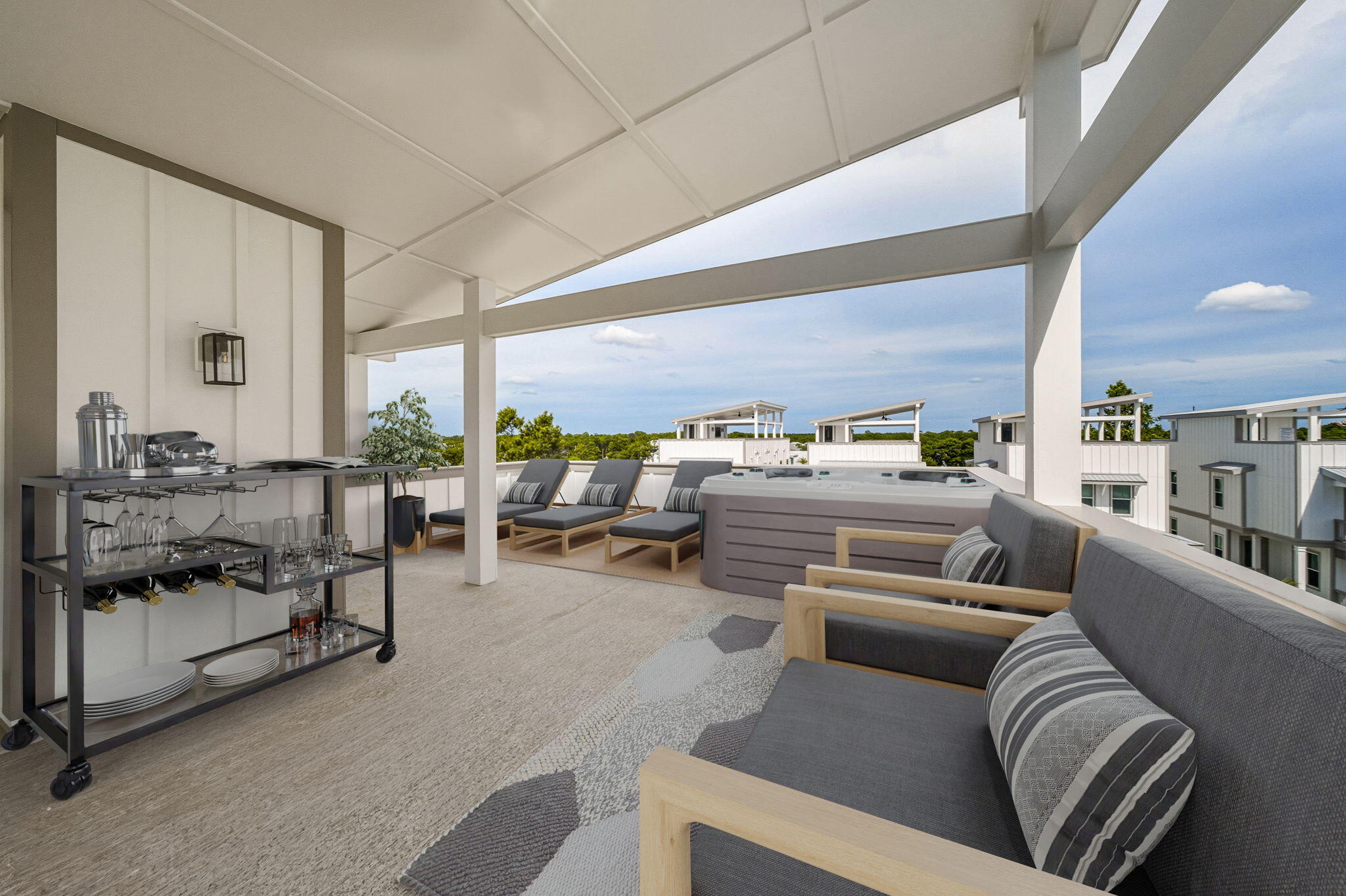 27 West Queen Palm Dr Inlet Beach Inlet Beach, FL 32461 - Photo 71 of 92 Rooftop Terrace Rendering