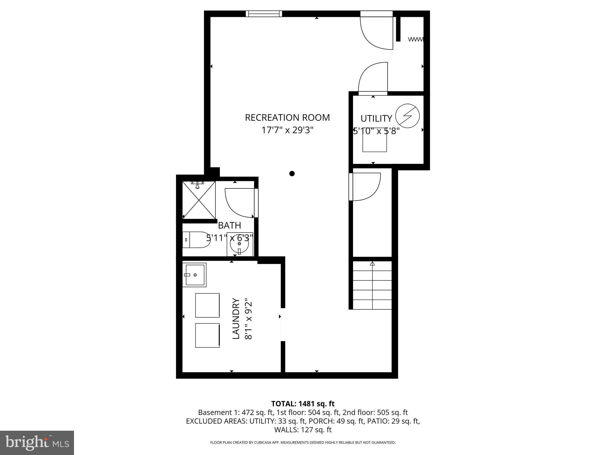 8479 Imperial Drive, Unit 6I Laurel, MD 20708 - Photo 45 of 45 Basement Floor Plan