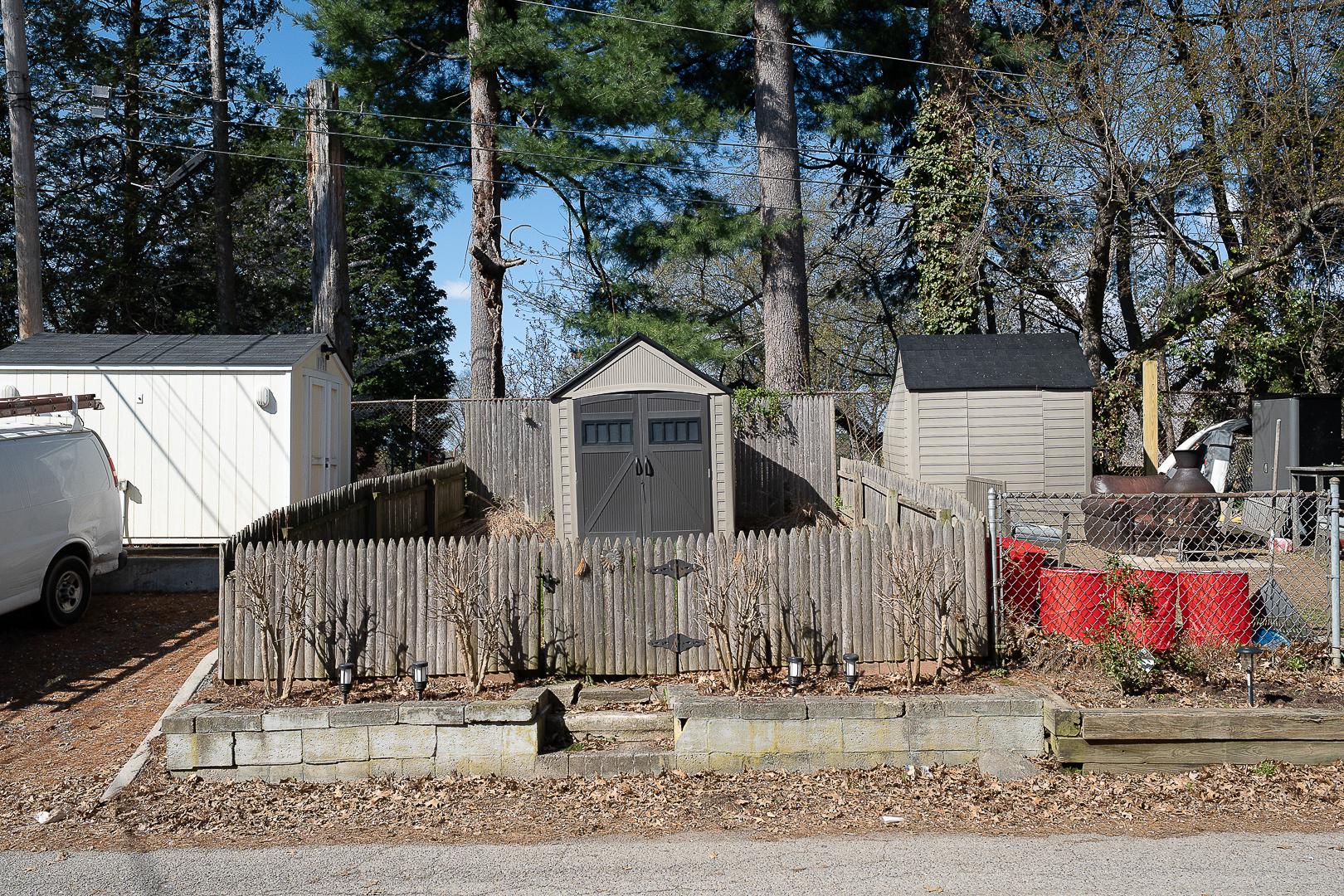726 Fairfax Road Drexel Hill, PA 19026 - Photo 28 of 33 Backyard with storage sheds.