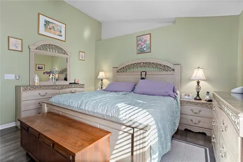 a spacious bathroom with a sink vanity and mirror