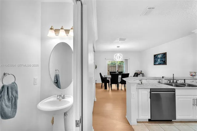 a view of living room and dining room