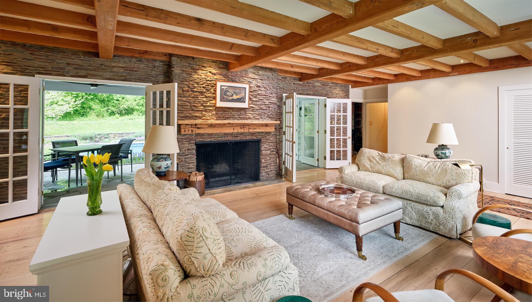3363 Windy Bush Road New Hope, PA 18938 - Photo 5 of 40 Living room with access to the backyard