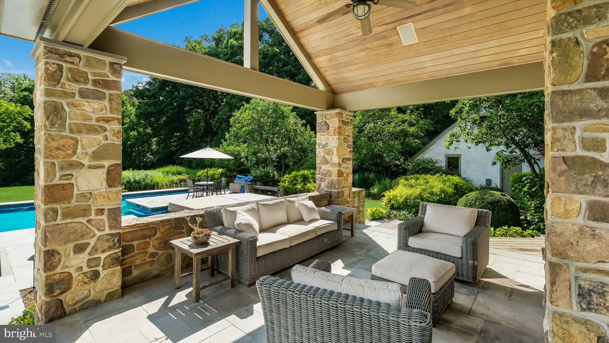 2970 Ash Mill Road Doylestown, PA 18902 - Photo 120 of 144 Covered Porch with View of Pool