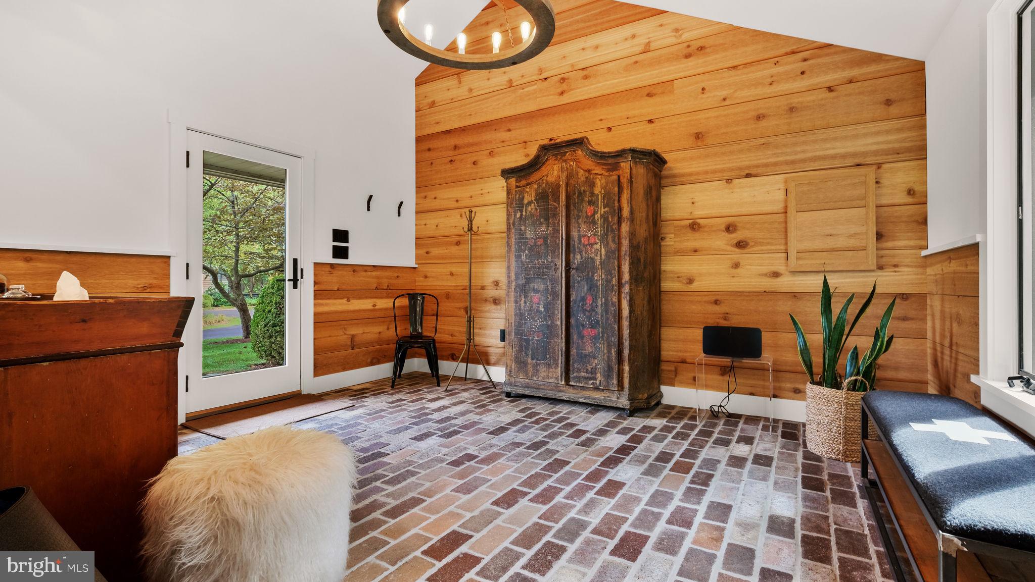 2970 Ash Mill Road Doylestown, PA 18902 - Photo 97 of 144 Brick Entry into Wellness Studio--Cedar Paneling
