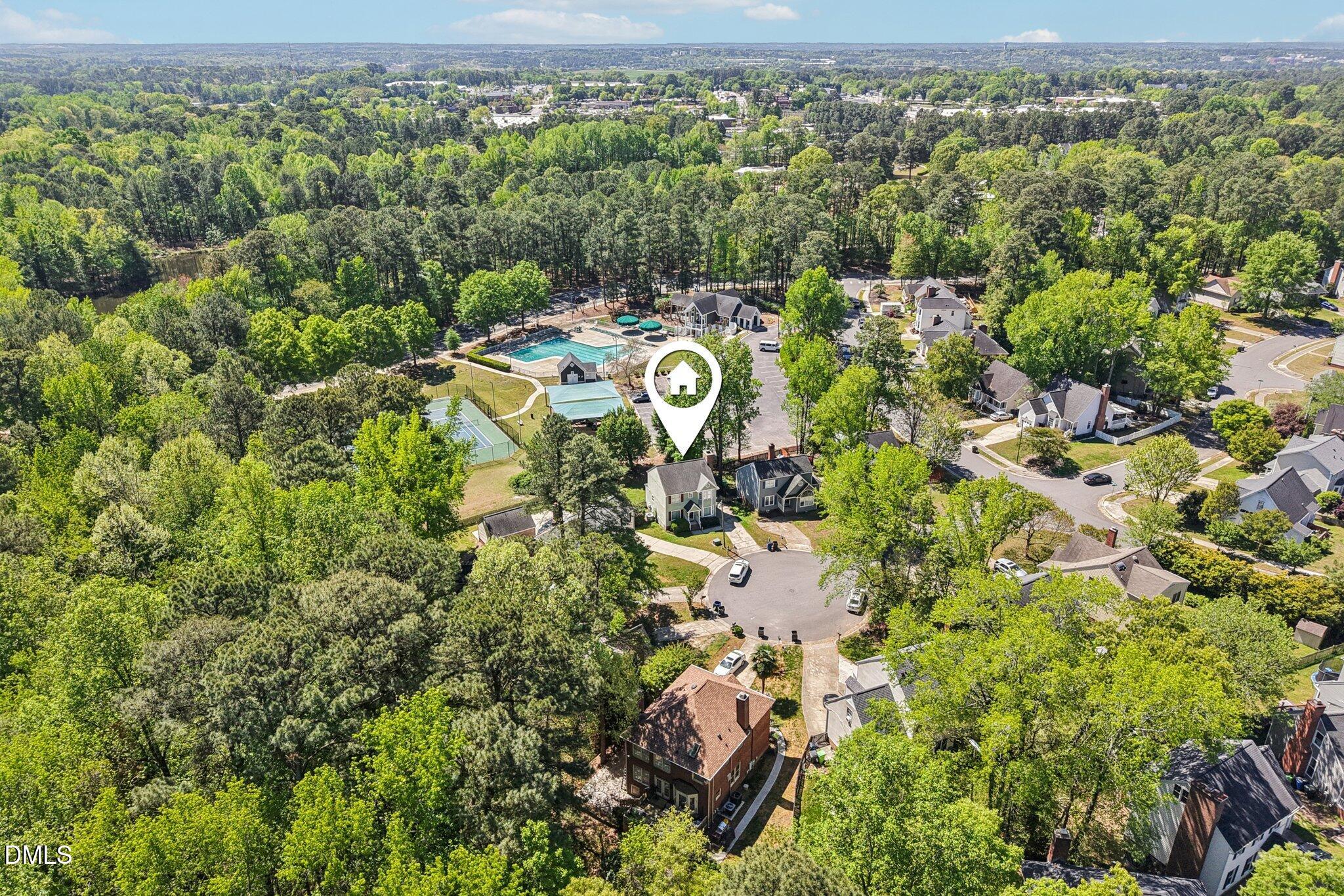 4508 Emmit Drive Raleigh, NC 27604 - Photo 35 of 42 an aerial view of residential house with outdoor space