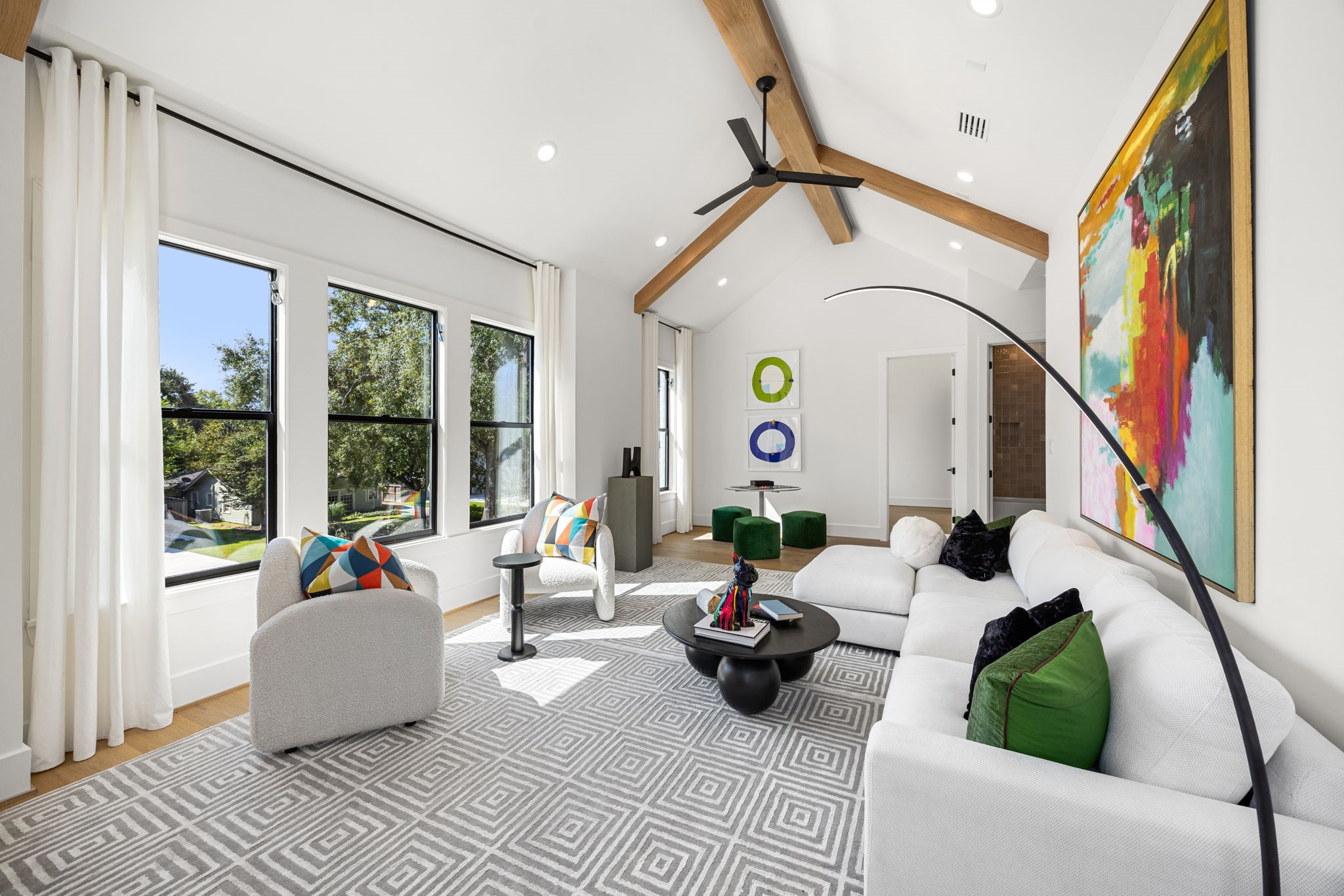 1032 West 41st Street Houston, TX 77018 - Photo 21 of 46 2nd Floor Game Room is fully loaded w/ wet bar/snack bar including a beverage fridge, built-in drawer microwave & floating shelves.