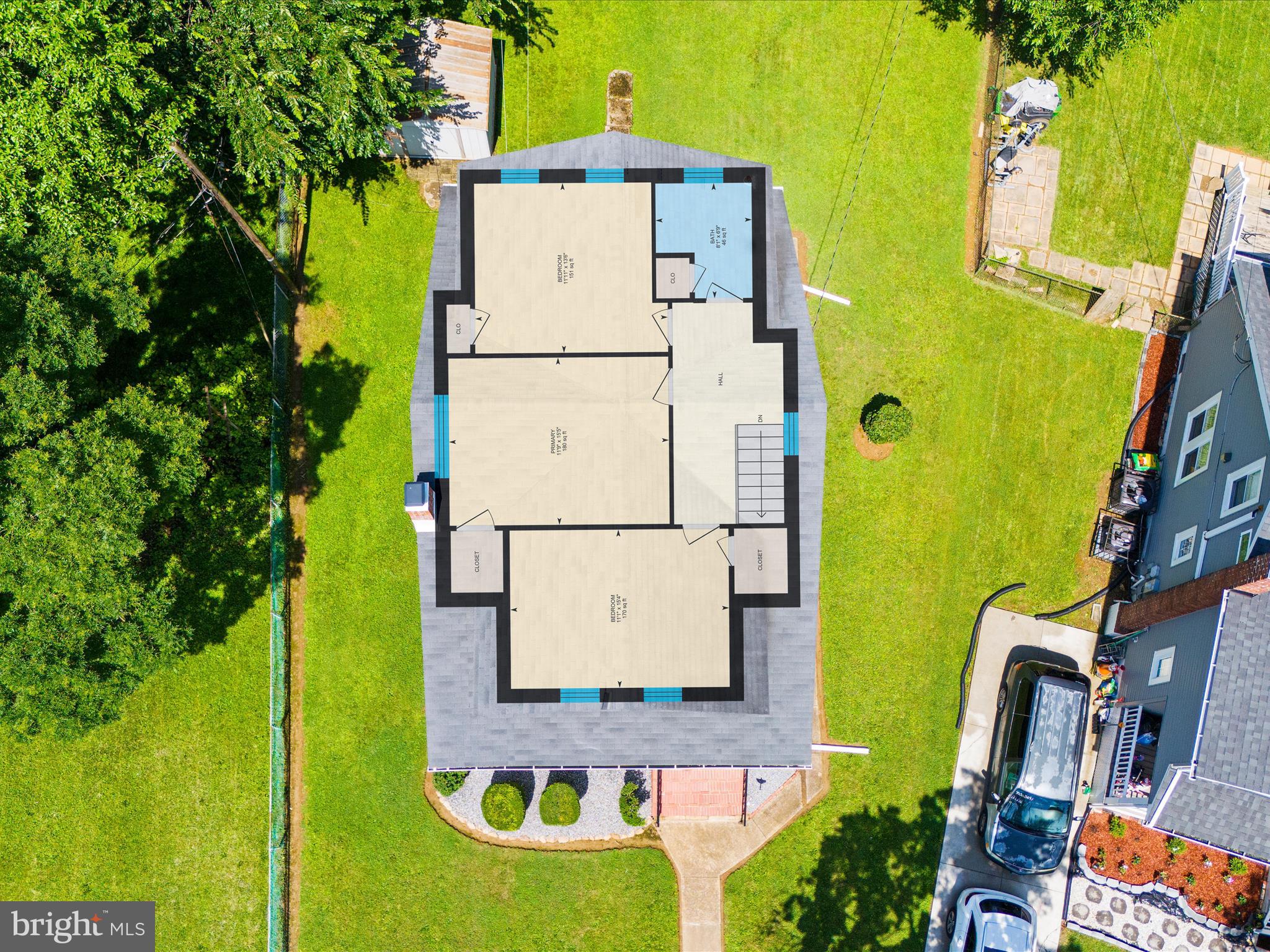 5000 Levindale Road Baltimore, MD 21215 - Photo 56 of 60 an aerial view of a house with a swimming pool