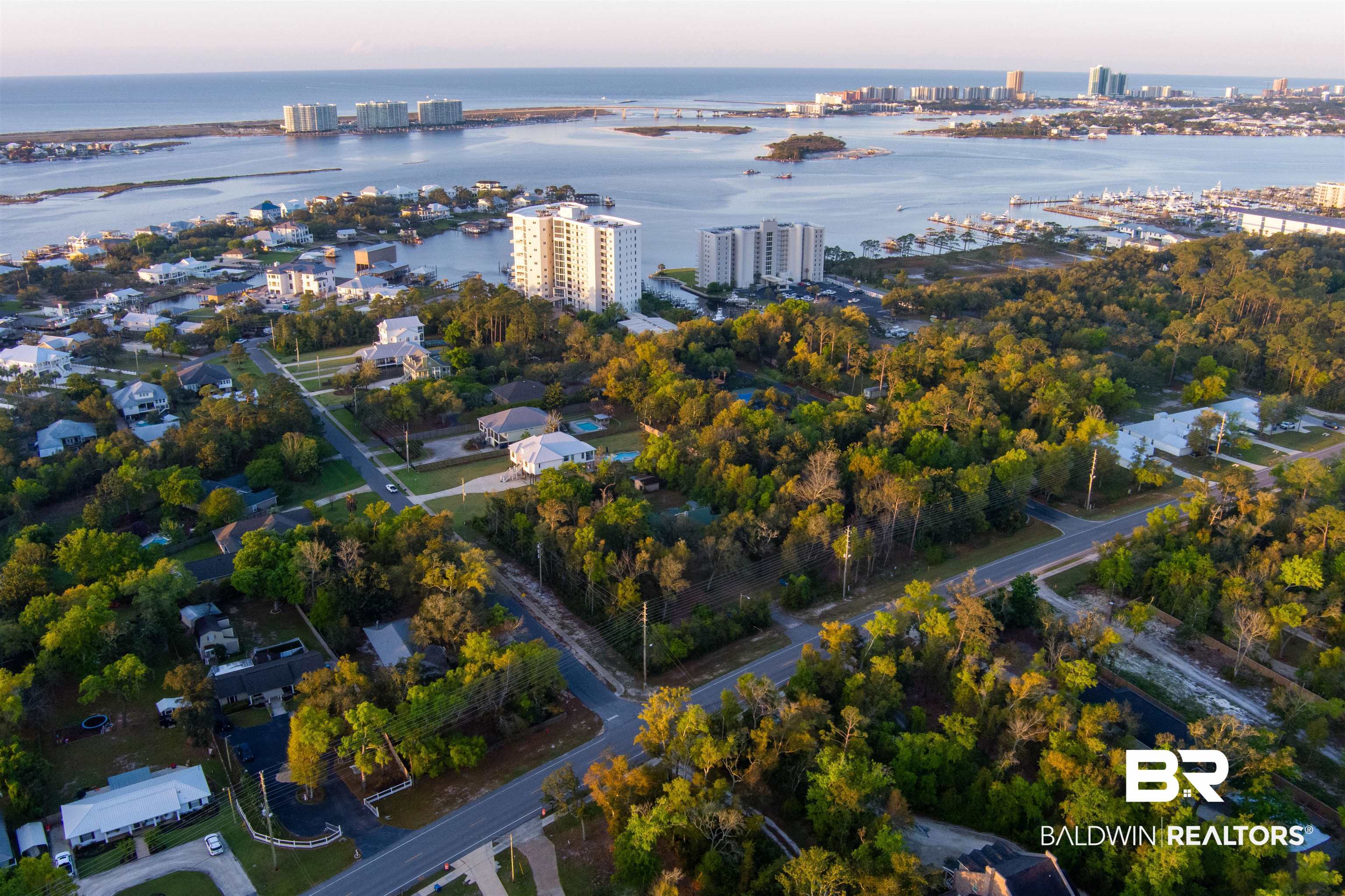 28290 Canal Road Orange Beach, AL 36561 - Photo 30 of 32 Bird's eye view featuring a water view and a city view