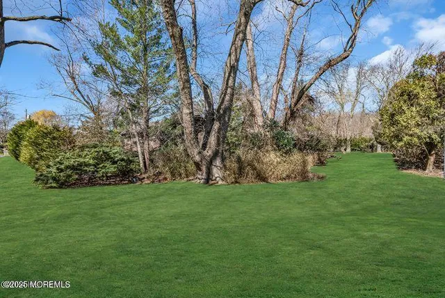 a aerial view of a house with a yard