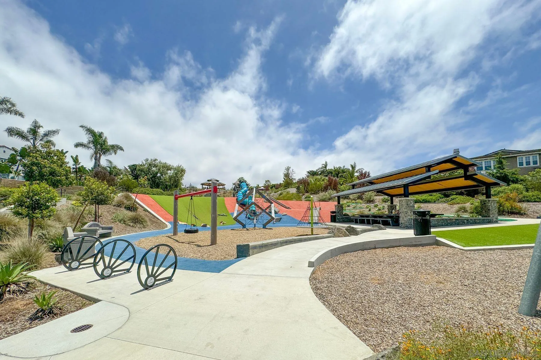 1408 Caudor Street Encinitas, CA 92024 - Photo 70 of 75 an aerial view of a swimming pool with an outdoor seating