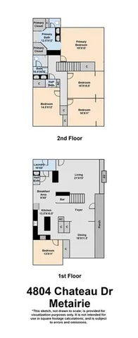 $550,000 | 4804 Chateau Drive, Metairie, LA 70002