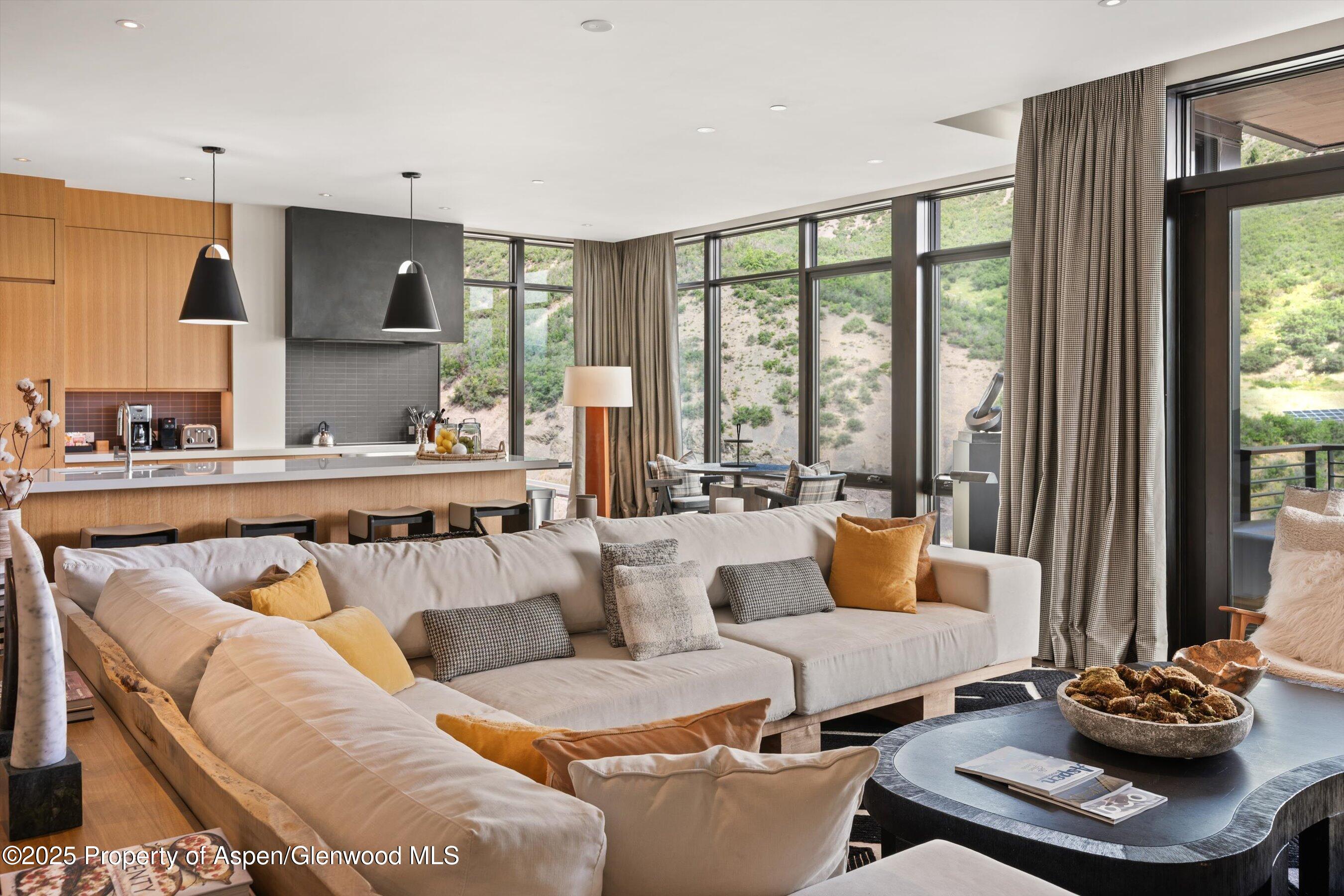 45 Wood Road, Unit 501 Snowmass Village, CO 81615 - Photo 4 of 44 a living room with furniture and a large window