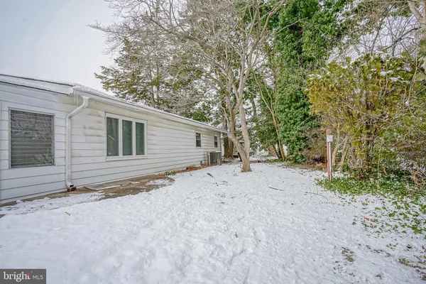 a view of backyard of house