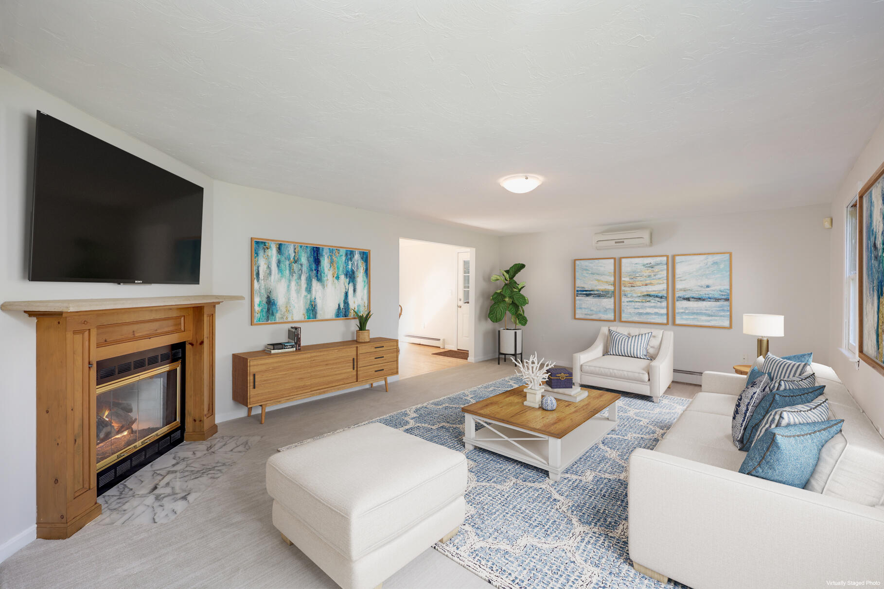 7 Yearling Run Road Buzzards Bay, MA 02532 - Photo 5 of 55 a living room with furniture fireplace and flat screen tv