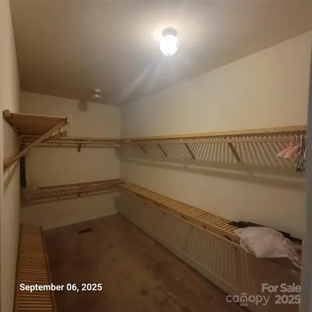 a view of a walk in closet