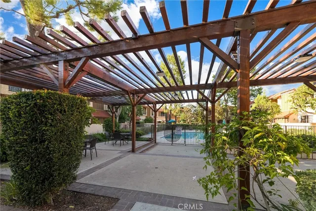 a view of outdoor space with seating area