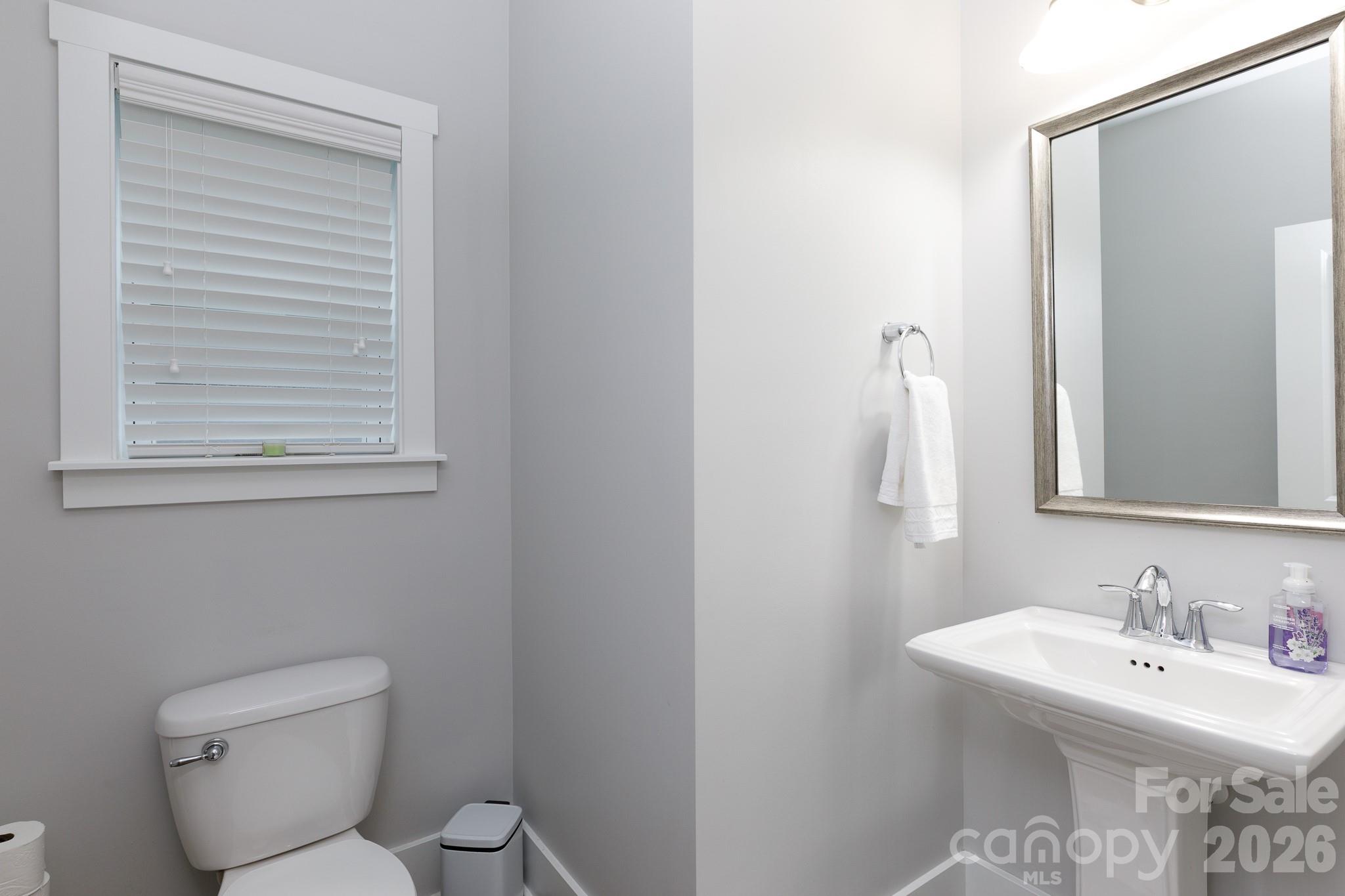 2172 Bluebell Way Tega Cay, SC 29708 - Photo 18 of 40 a bathroom with a toilet sink and mirror