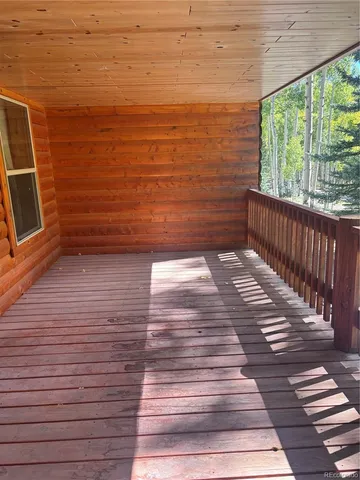 a view of a lake from a balcony