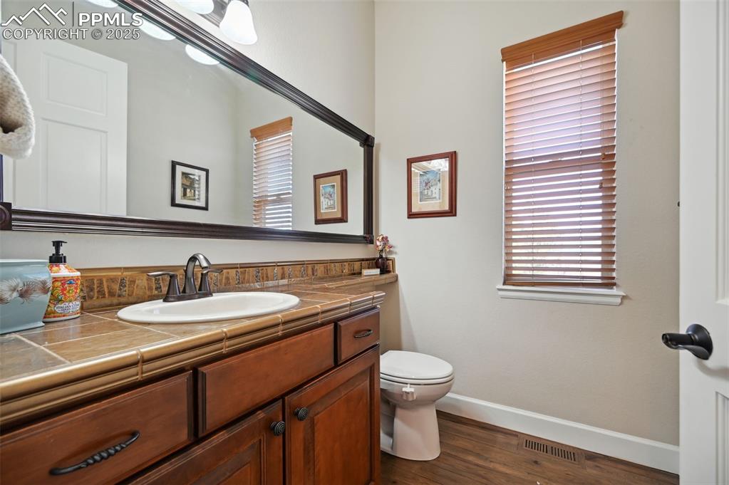 1724 Valley Stream Court Colorado Springs, CO 80921 - Photo 24 of 49 a bathroom with a sink and a toilet