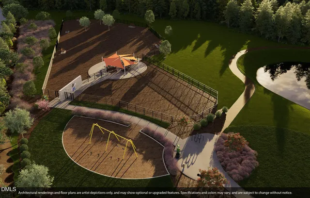 a wooden floor with a table and chairs