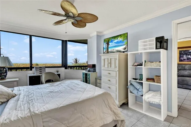 a view of a lake with a yard