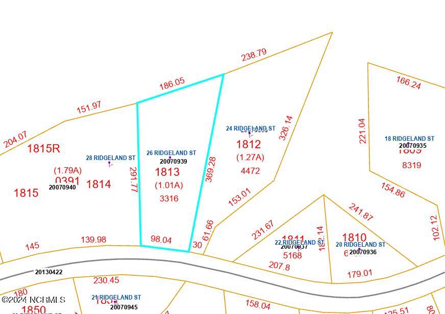 26 Ridgeland Street Pinehurst, NC 28374 - Photo 3 of 8 Tax Map