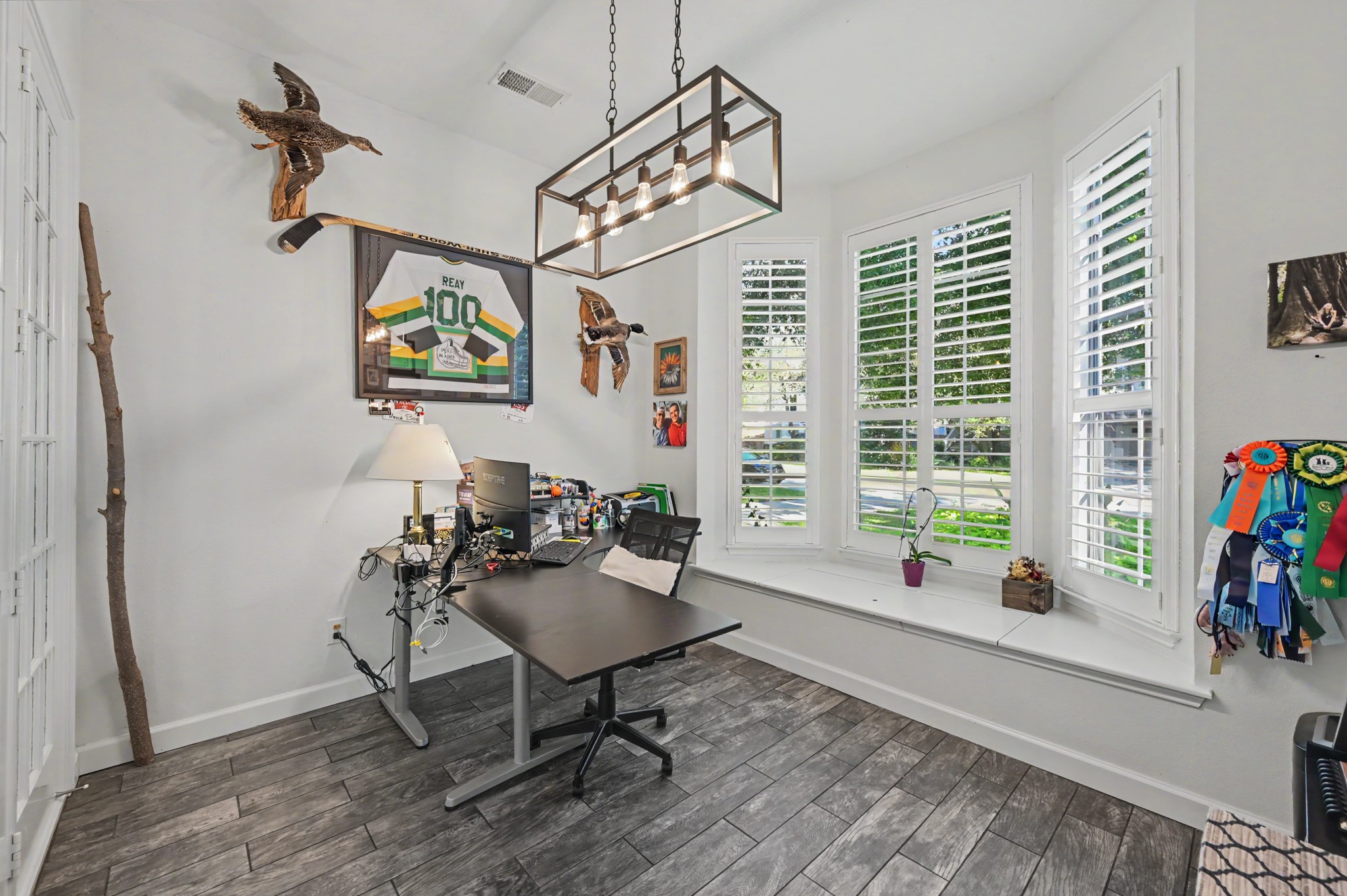 55 South Bethany Bend Circle Spring, TX 77382 - Photo 9 of 28 Another view of the private study, where elegant bay windows fill the space with abundant natural light.