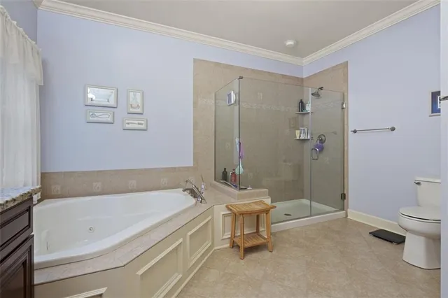 a bath room with a toilet and a bath tub