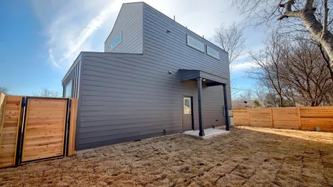 a backyard of a house
