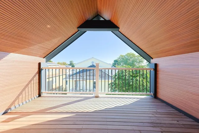 a view of a house with a balcony