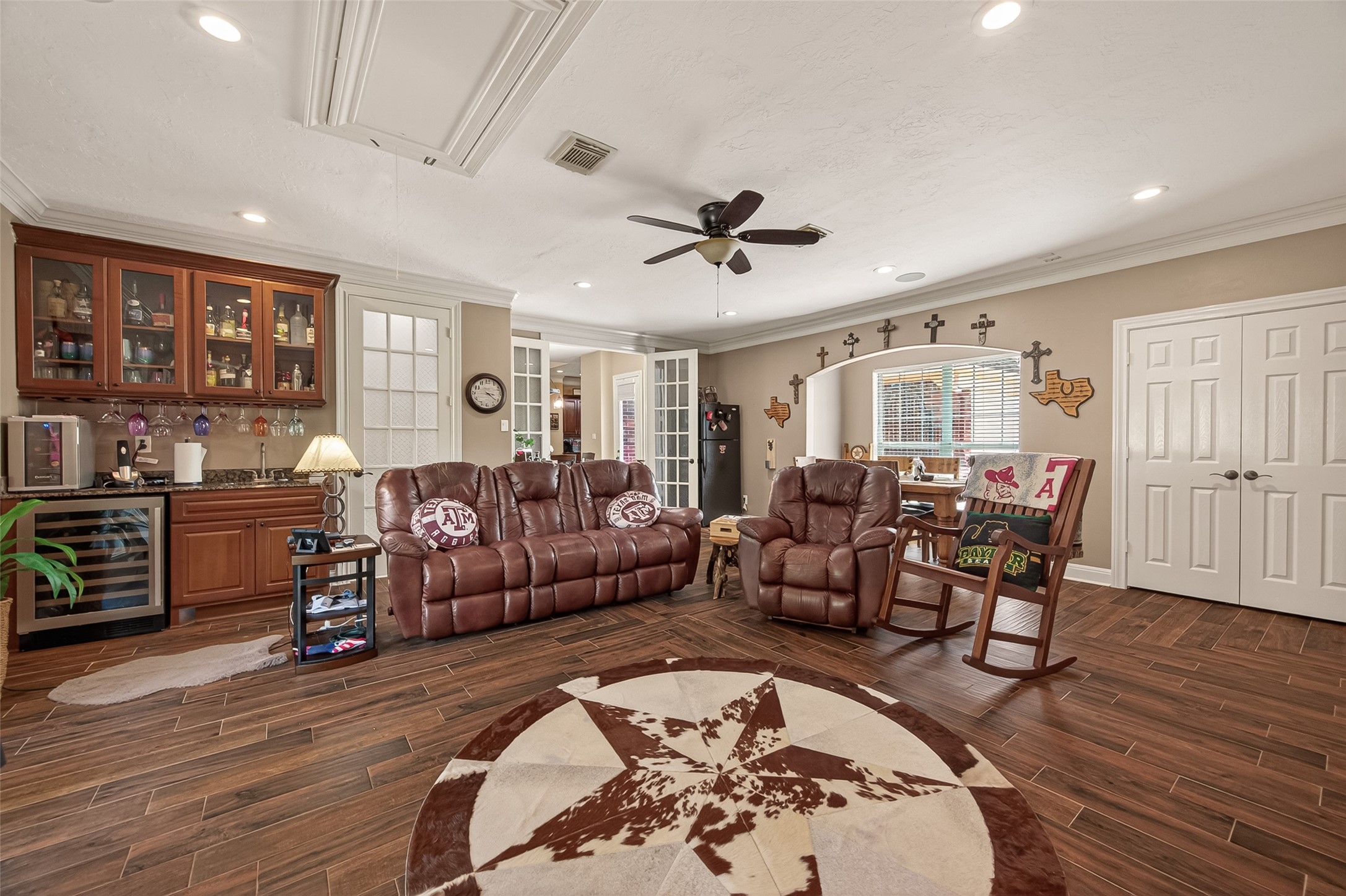 2319 Braer Ridge Drive Katy, TX 77494 - Photo 19 of 50 a living room with furniture and wooden floor