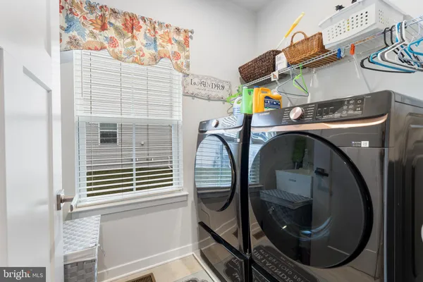 a close view of washer and dryer