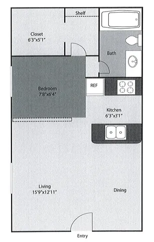 $890 | 3600 Greystone Drive, Unit 214, Austin, TX 78731