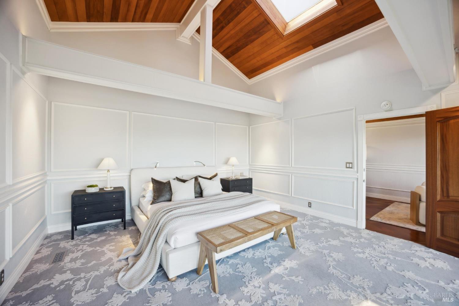 160 Crest Road Novato, CA 94945 - Photo 54 of 85 a bedroom with a bed and a cabinets