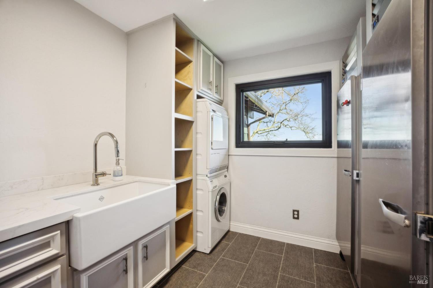 160 Crest Road Novato, CA 94945 - Photo 70 of 85 a view of a bathroom with a sink and mirror