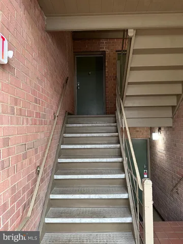 a view of a wooden door