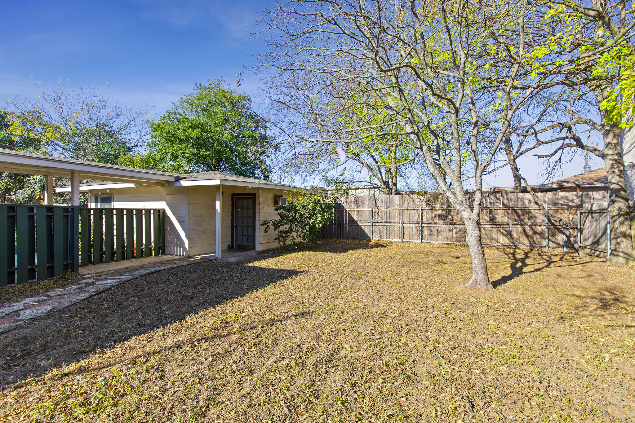 7808 Watson Street, Unit B Austin, TX 78757 - Photo 3 of 12 a view of backyard and trees