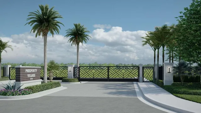 a view of a park with a slide